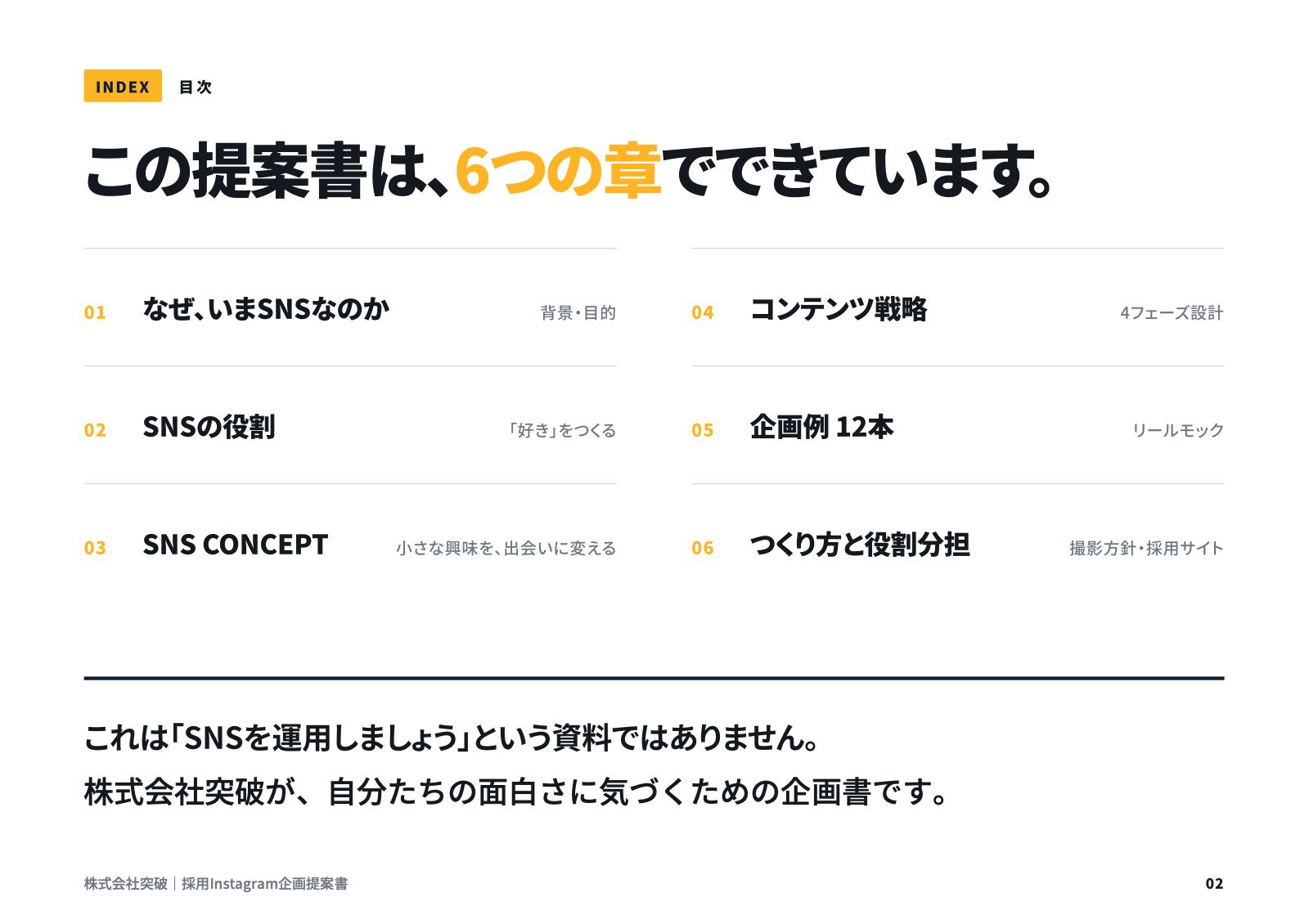SNS運用代行提案書 2ページ目